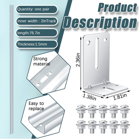 Tandefio rail doorpost brackets, six pieces, for secure alignment and easy mounting.
