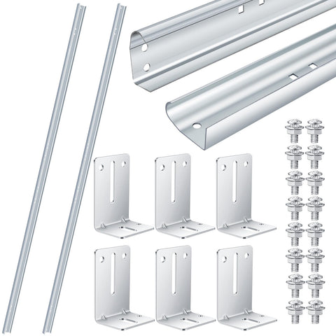 Tandefio vertical track 76-inch for 7-foot doors; galvanized steel durability.