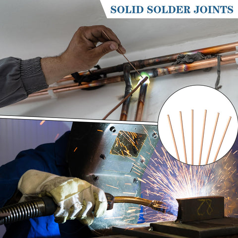 Tandefio brazing rods used in HVAC application on copper pipe.