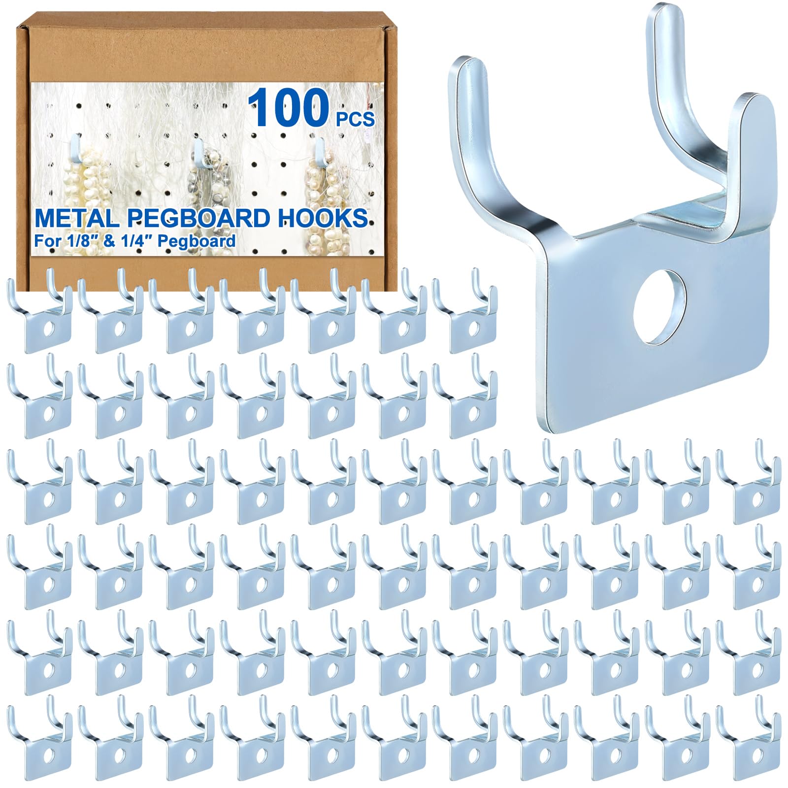 Tandefio pegboard hooks on wall display securely hold frames.