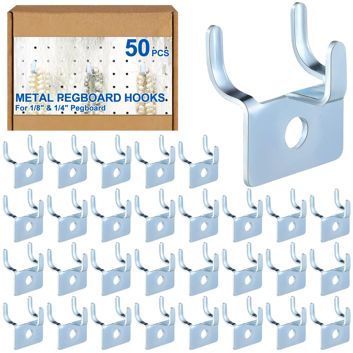 Tandefio pegboard hooks arranged for versatile wall display.