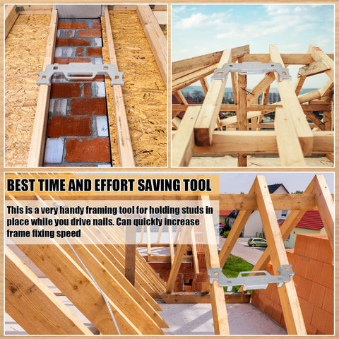Tandefio tool aids shed construction with accurate stud spacing.