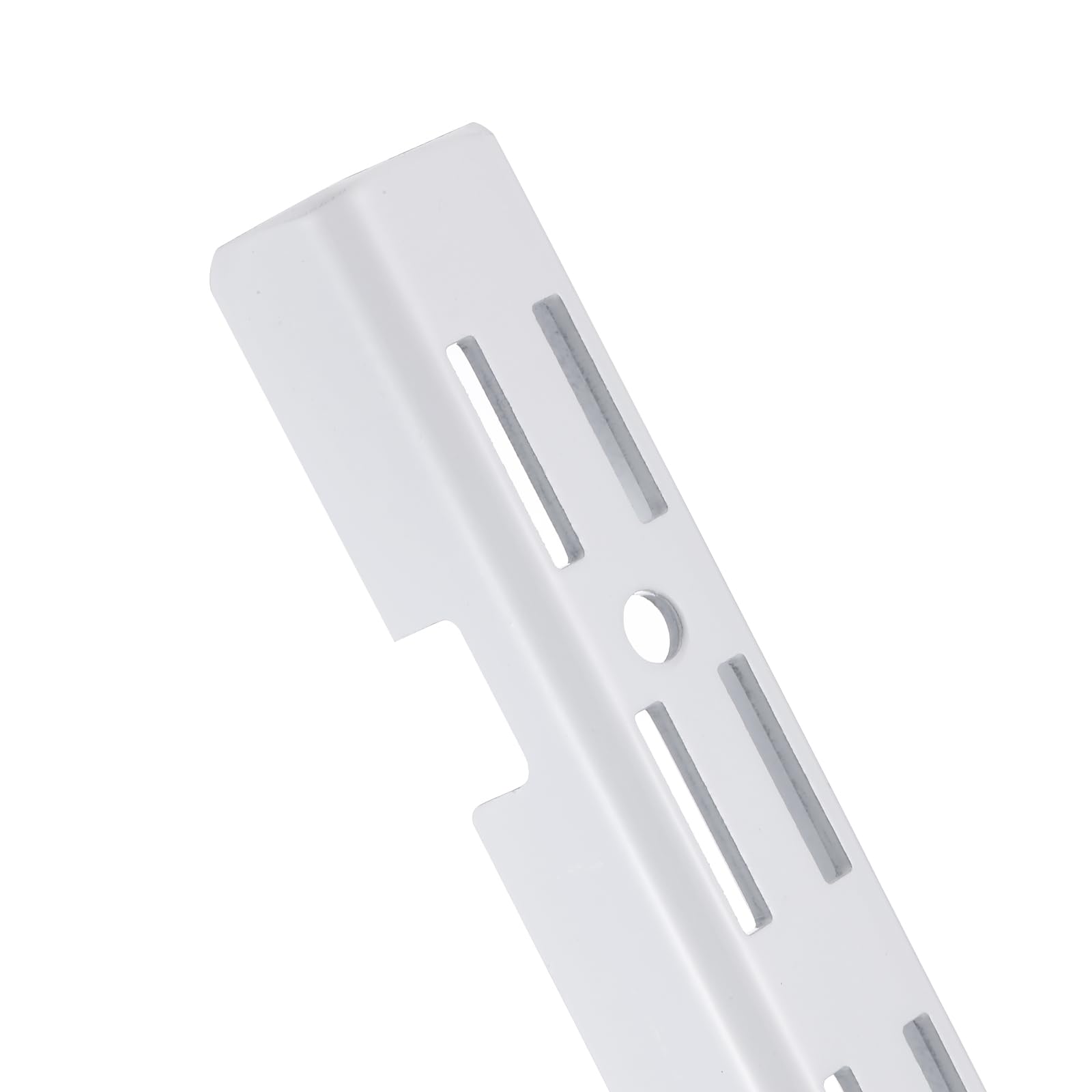 Tandefio shelf pilaster with square cutouts ensures strong mounting.