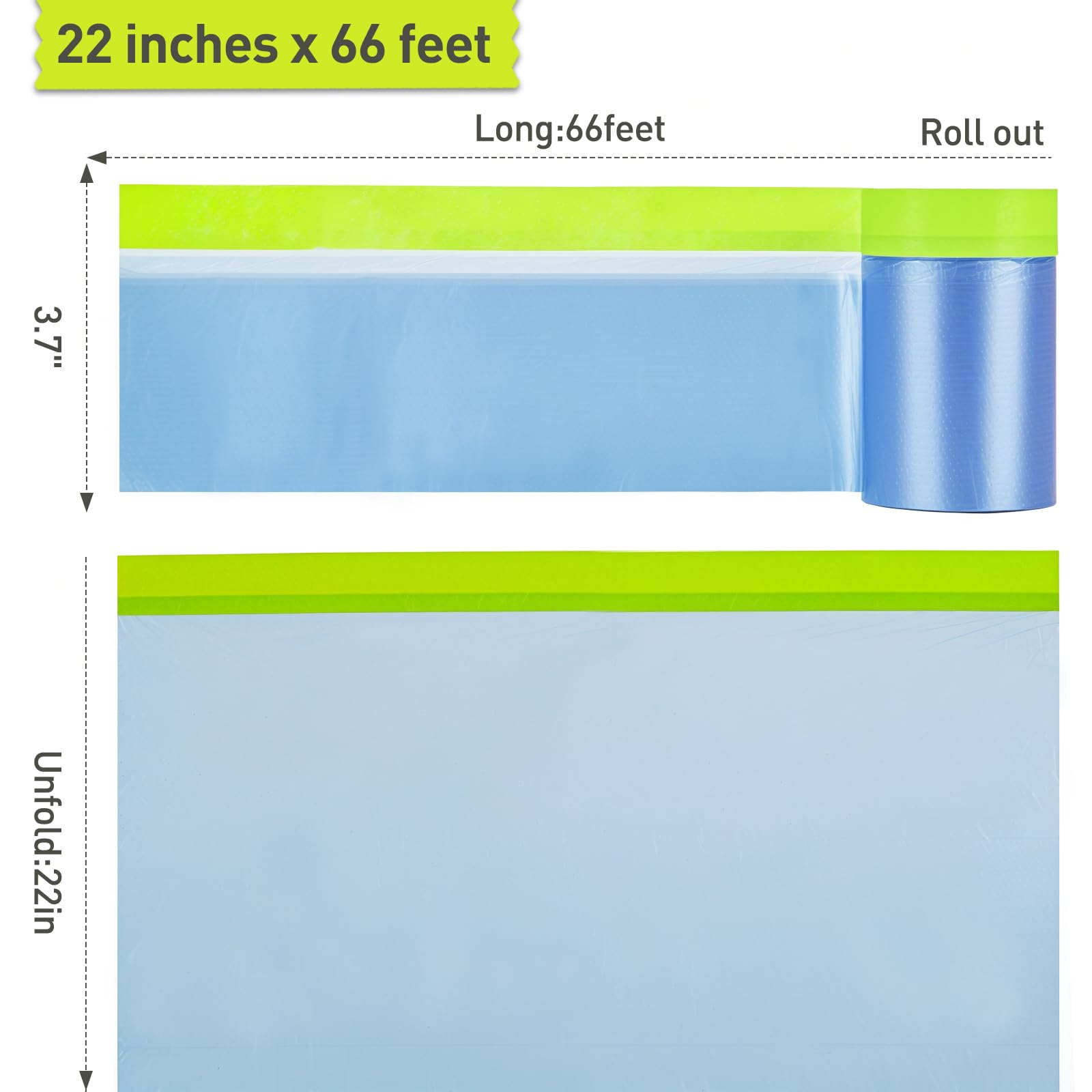 Tangibay 2-in-1 masking tape and film for faster, simpler paint setup.