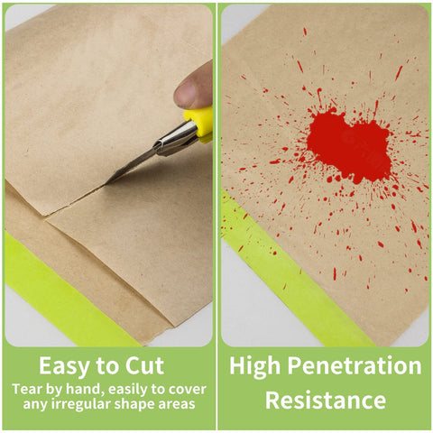 Tangibay easy-apply masking paper sticks quickly, no scissors needed.
