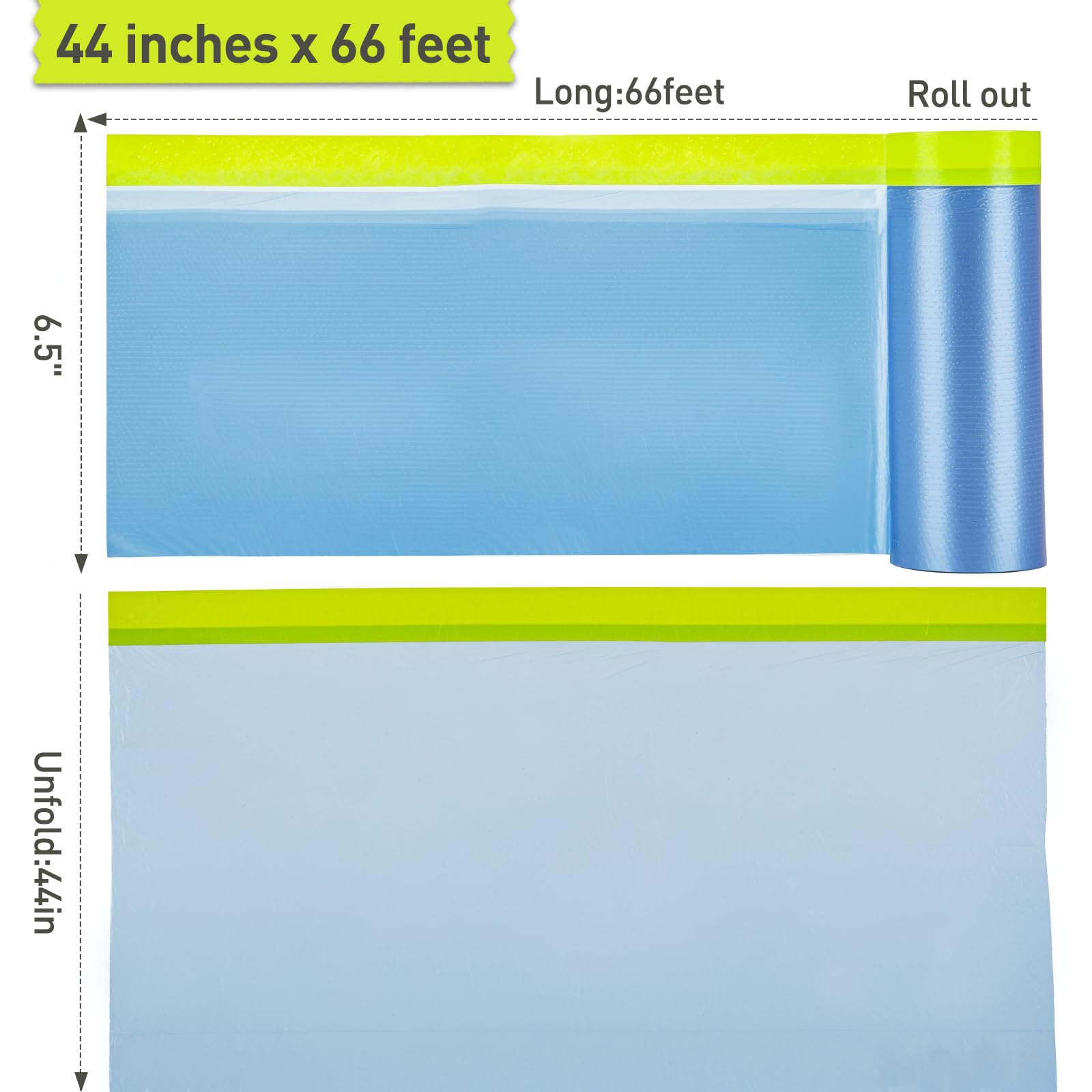 Tangibay masking film wall protection ensures sharp edges and easy placement.