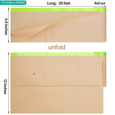 Tangibay masking paper protects frames during colorwork with built-in tape.
