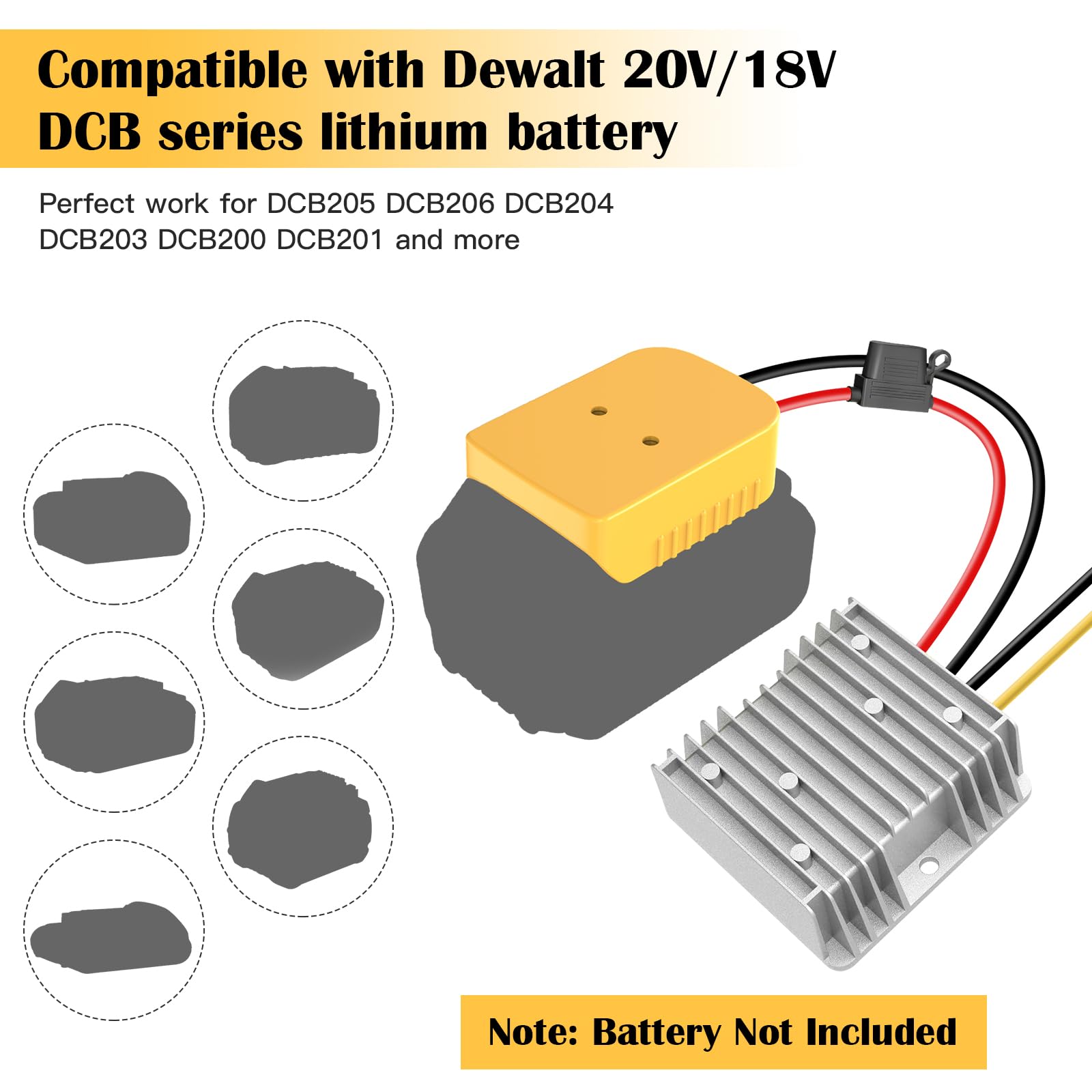 TANHEYIN 12V output powers RC cars and LED setups safely.
