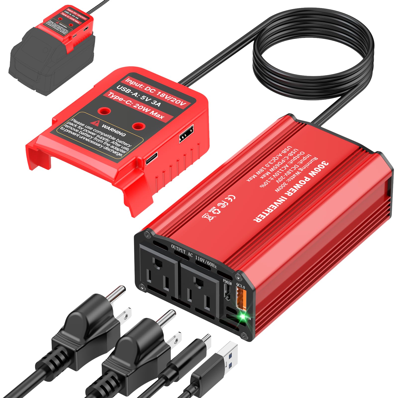 TANHEYIN 300W inverter compact design for portable power on the go