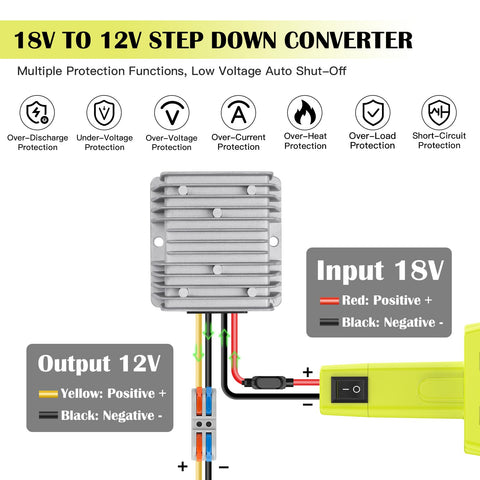 TANHEYIN auto shut-off feature prevents deep discharge, helping maintain battery life.