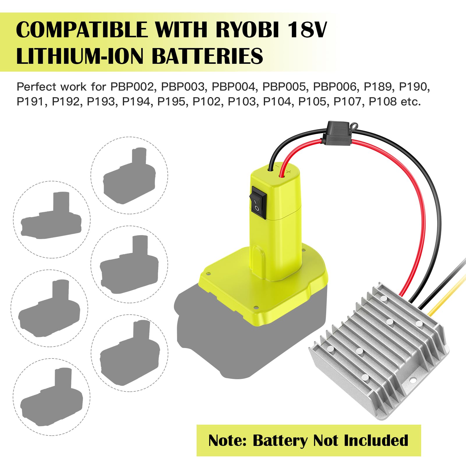TANHEYIN battery adapter safety protections highlight built-in safeguards for safer operation.
