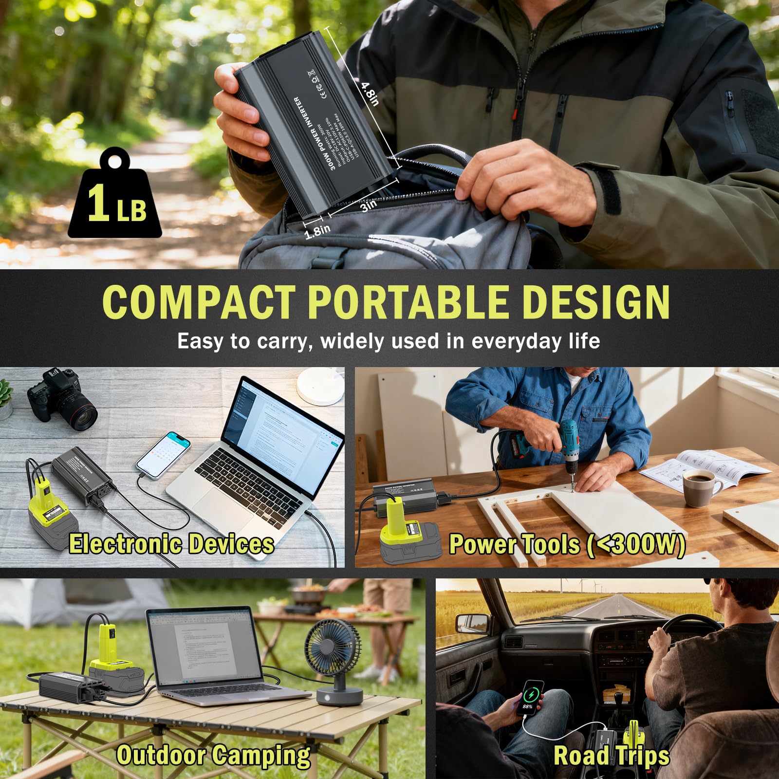 TANHEYIN compact portable design fits pockets and bags for travel.