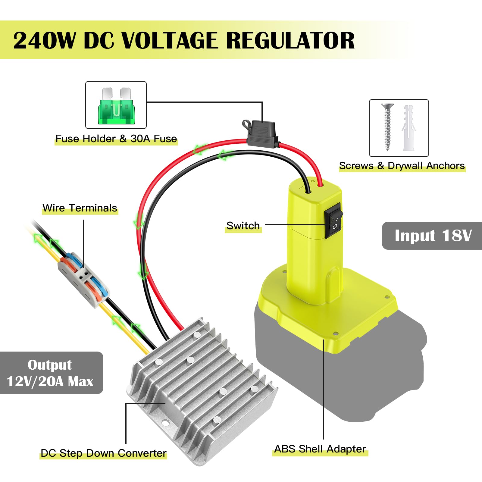 TANHEYIN DIY project 12V power source supports custom builds.