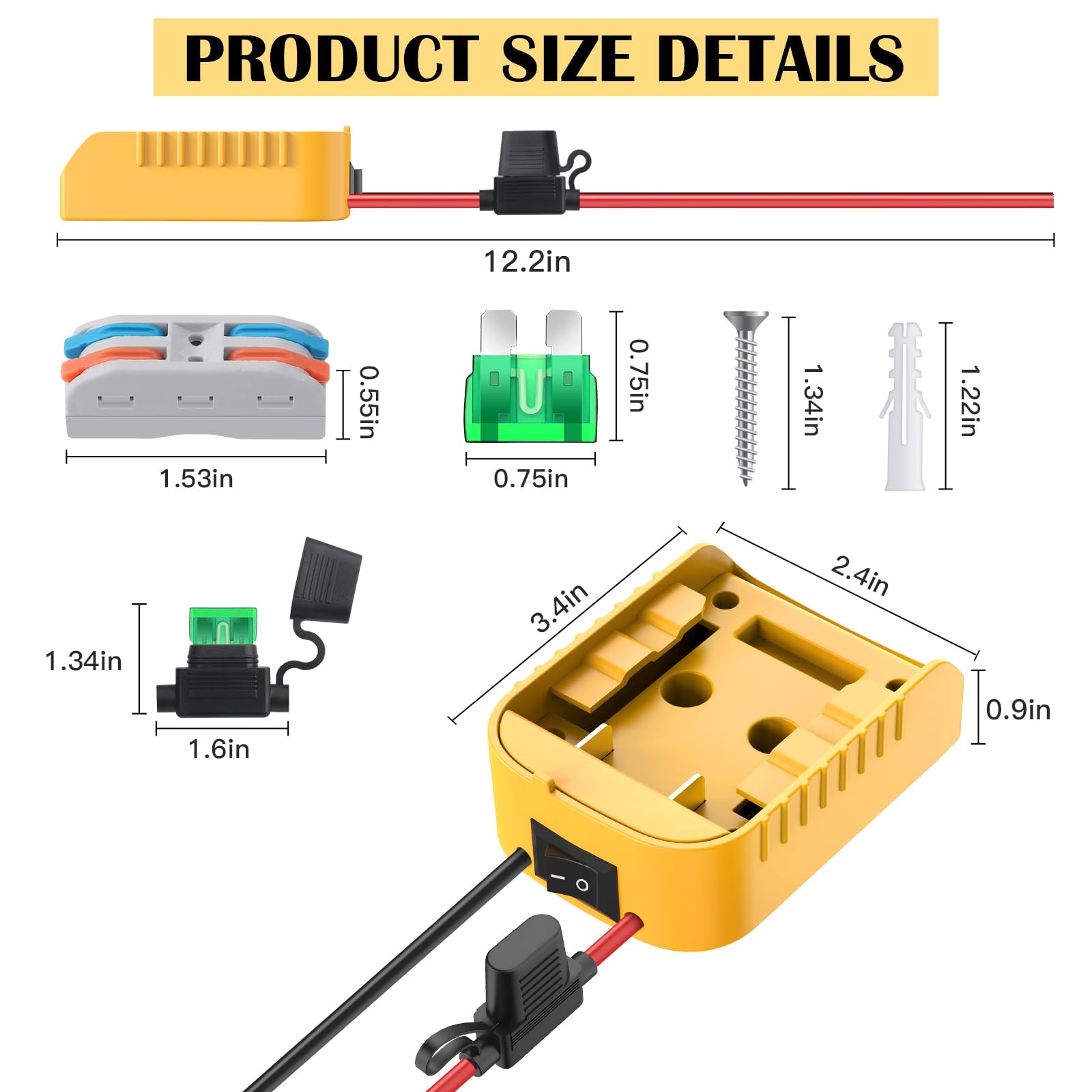 Tanheyin adapter kit suited for ride-on cars and toys