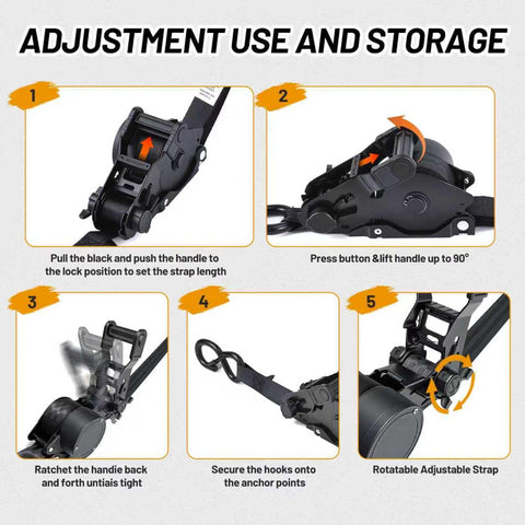 Tankpowersport ratchet mechanism close-up shows smooth, controlled tightening for secure cargo