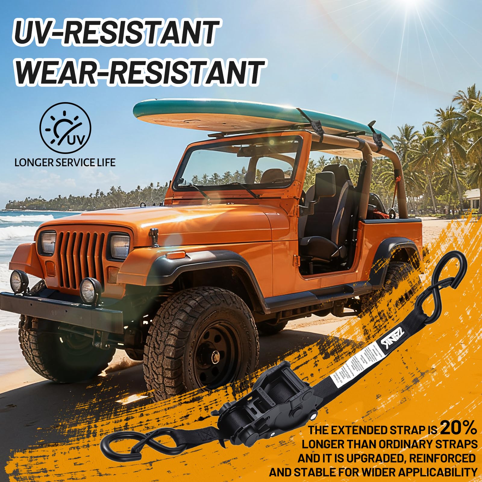 Tankpowersport S-hooks with safety latch keep straps secured without damage