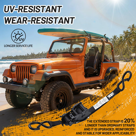 Tankpowersport S-hooks with safety latch keep straps secured without damage