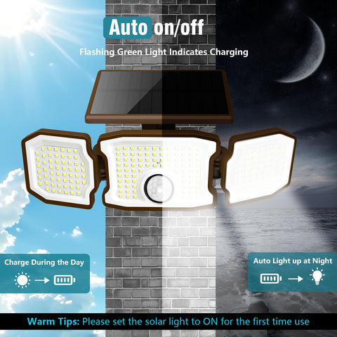 Tanlark solar lights with motion sensor enhances security and visibility at night.