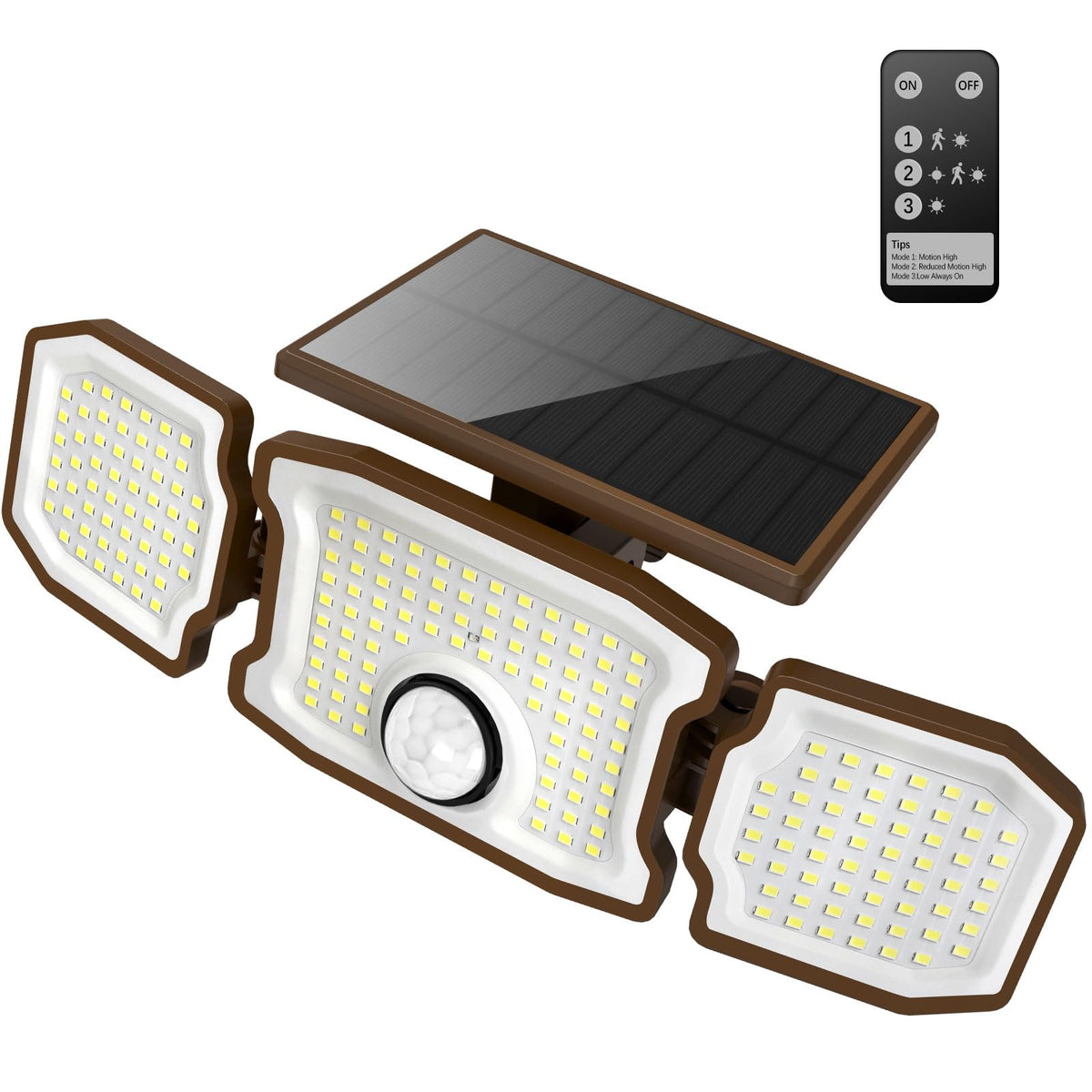 Tanlark outdoor solar lights with remote control for convenient yard illumination.