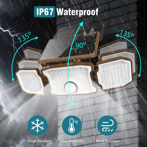 Tanlark solar lights illuminate yards and garages with daylight-like brightness.
