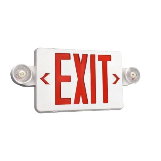 TANLUX battery-backed LED exit sign supports outages.