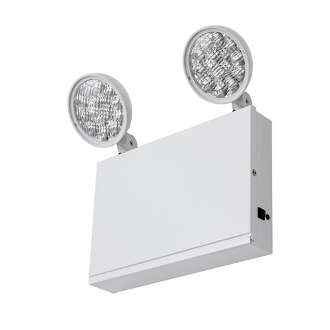 TANLUX emergency light battery backup back view highlights maintenance-free power.