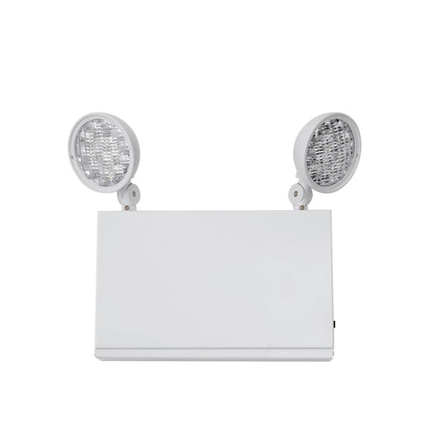 TANLUX emergency light white steel housing side view shows durable design.