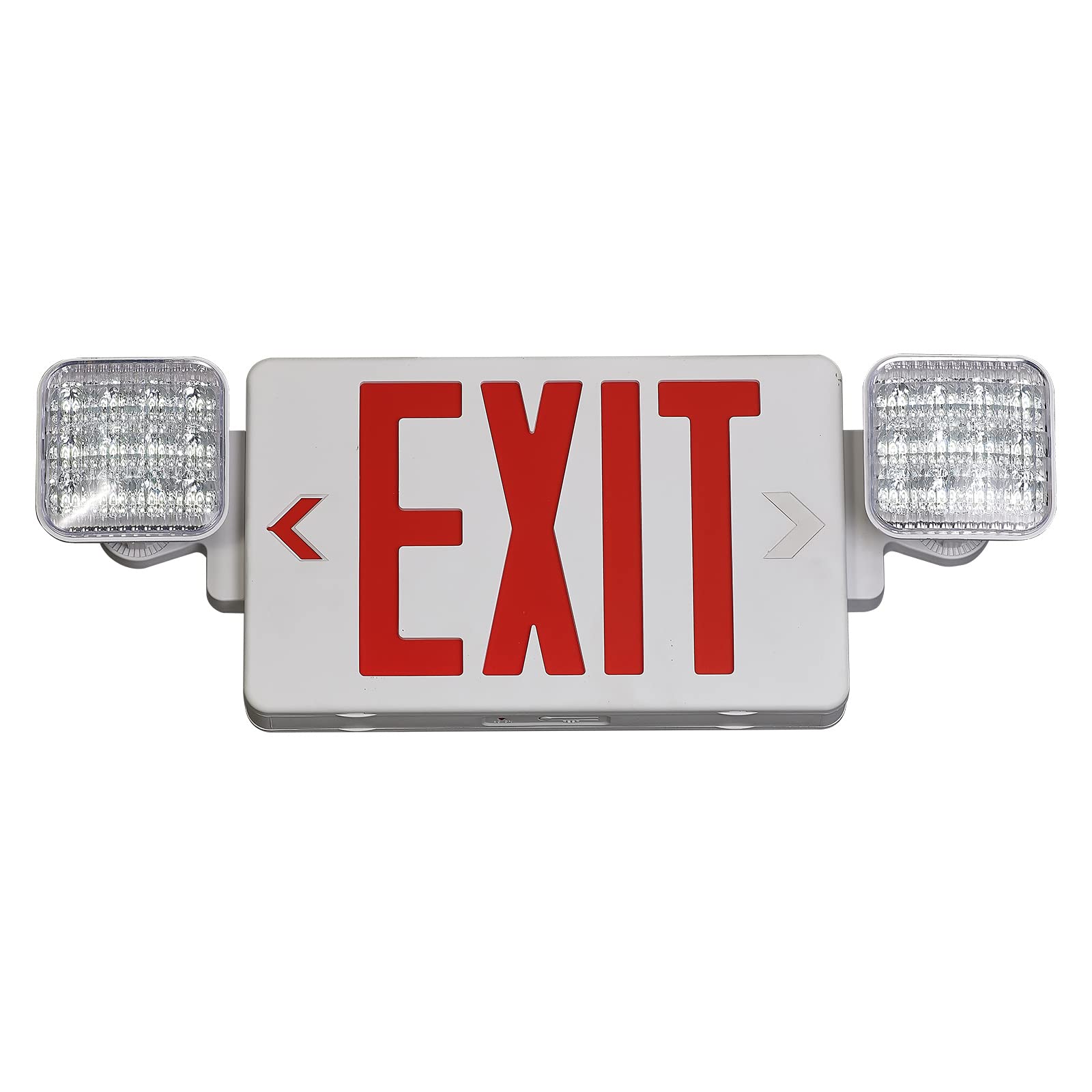 TANLUX red exit sign with emergency lights offering high visibility for safe egress