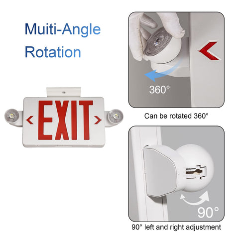 TANLUX UL-listed exit sign with battery backup for reliability.