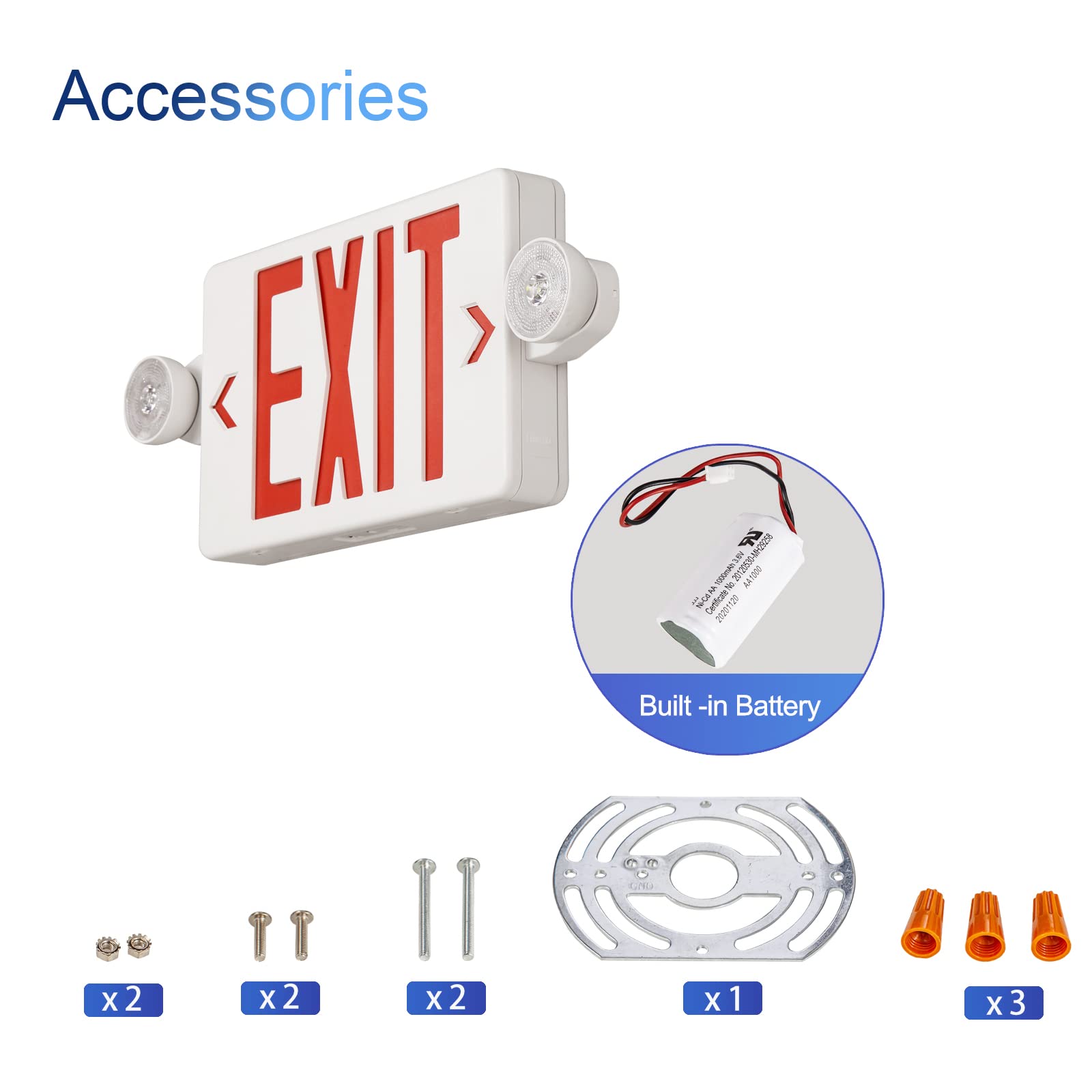 TANLUX 120/277V compatible exit sign for versatile spaces.