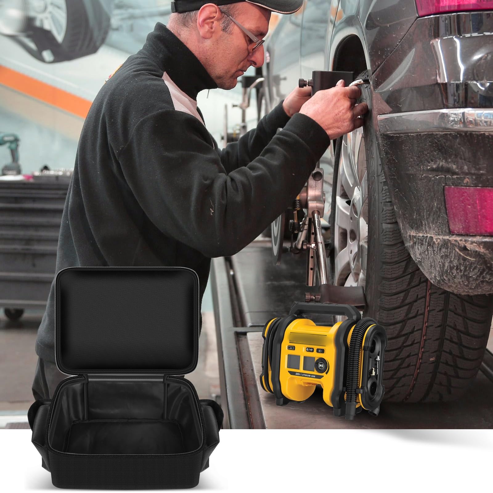 Ergonomic, padded handle makes carrying comfortable on the go