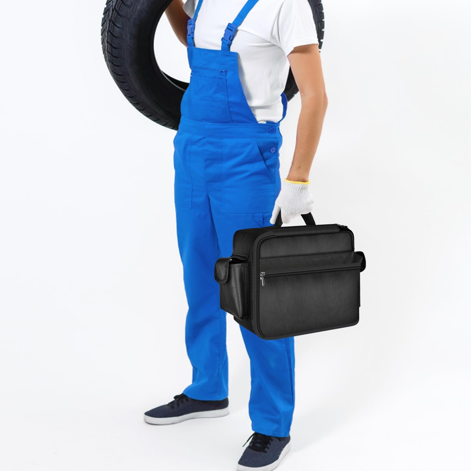 Side battery pockets keep extra packs within reach