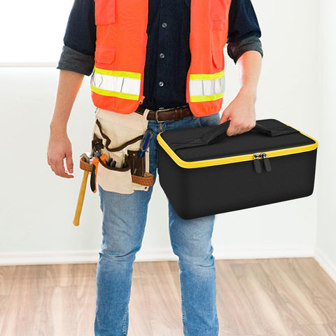 Tanmqin DEWALT 20V bag folds flat for compact storage in car or workshop.