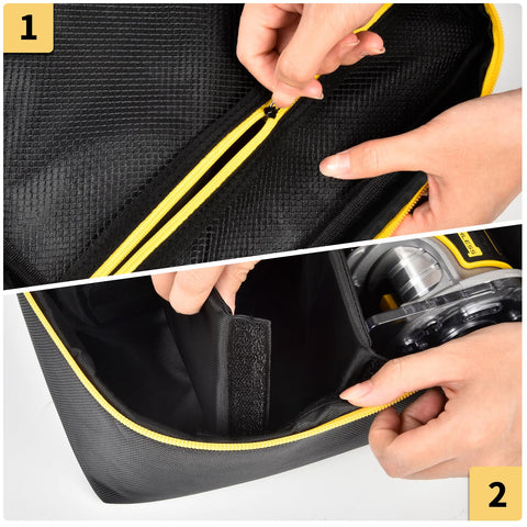 Tanmqin case offers Velcro compartments for customizable tool layouts.
