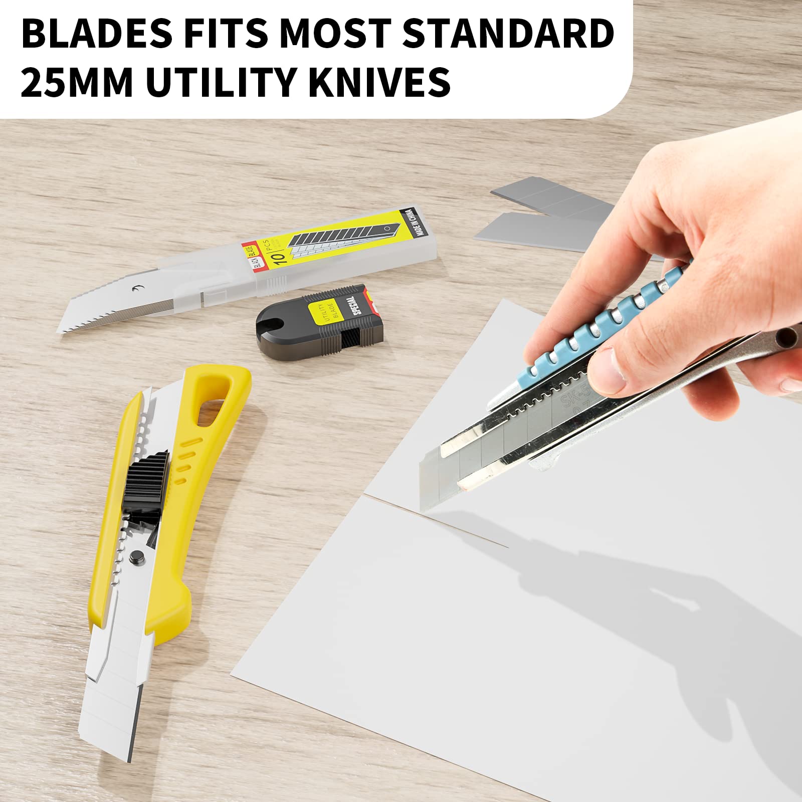 TANOSHII 10 blades per dispenser for convenient stock management.