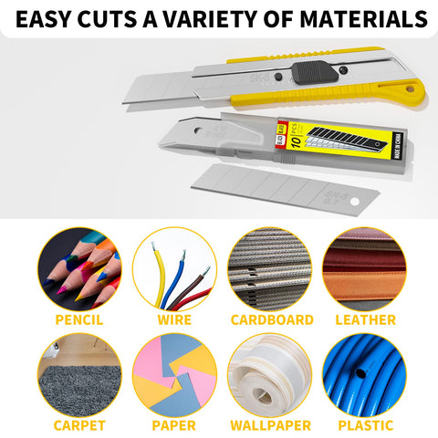 TANOSHII 25mm box-cutter blades suitable for robust material work.