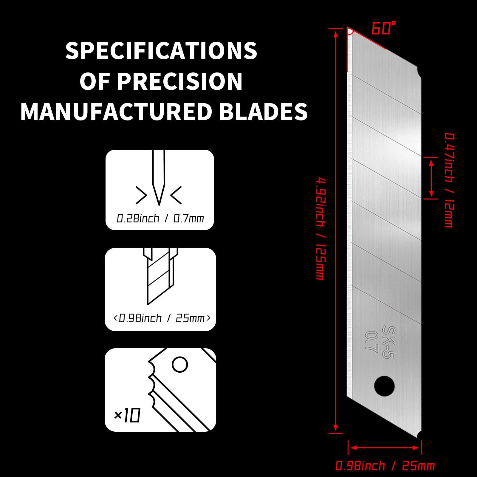 TANOSHII heavy-duty utility blades designed for tough tasks.