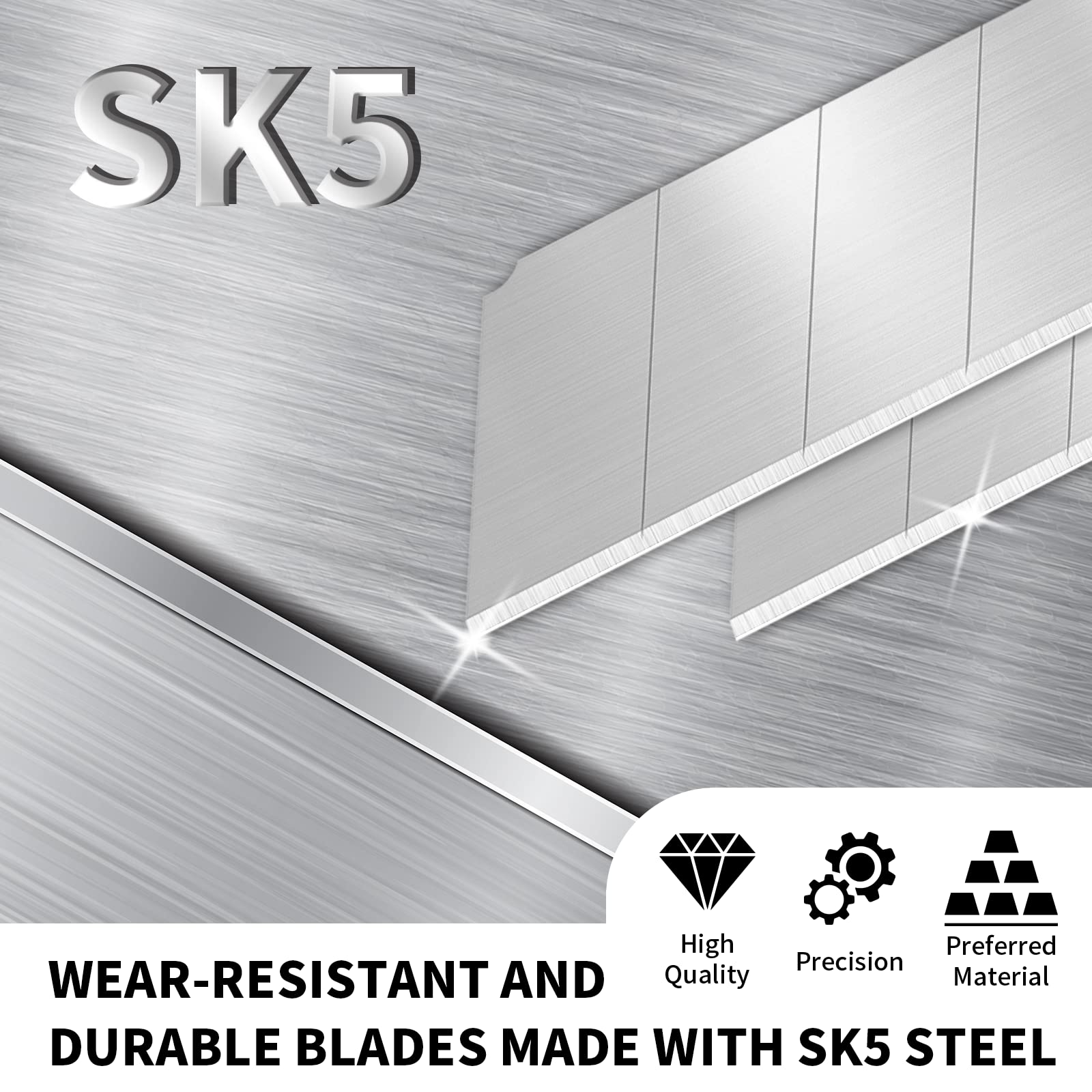 TANOSHII SK5 25mm knife blades ready for durable precision cuts.