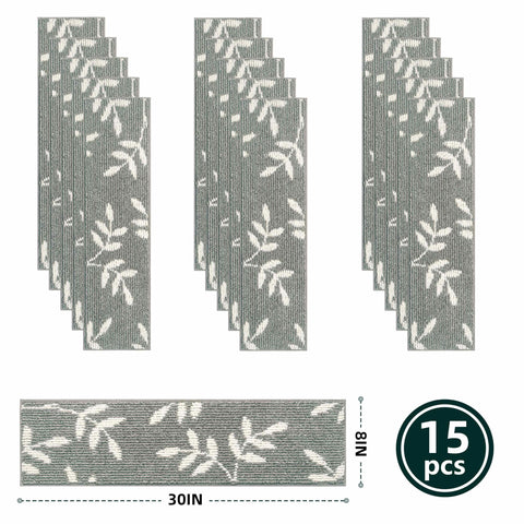TANVILL Carpet Stair Treads adhesive backing keeps stairs secure.