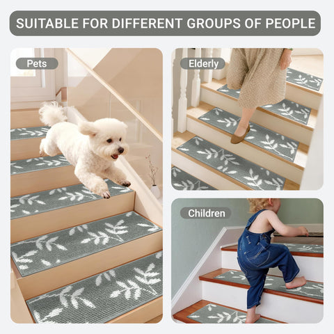 TANVILL Stair Mats machine washable for simple cleaning and reuse.