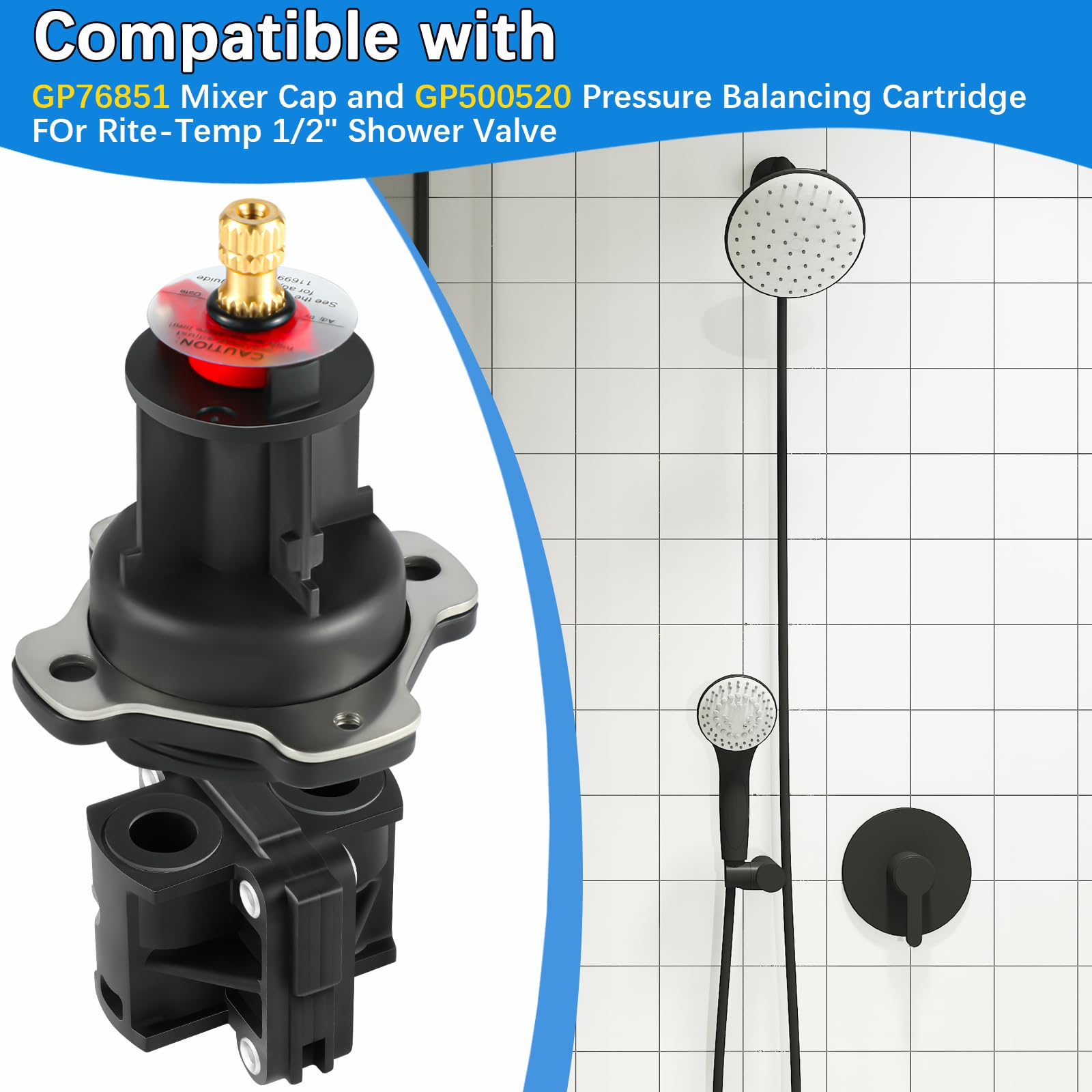 Tanxury brass and plastic construction; durability and leak resistance.