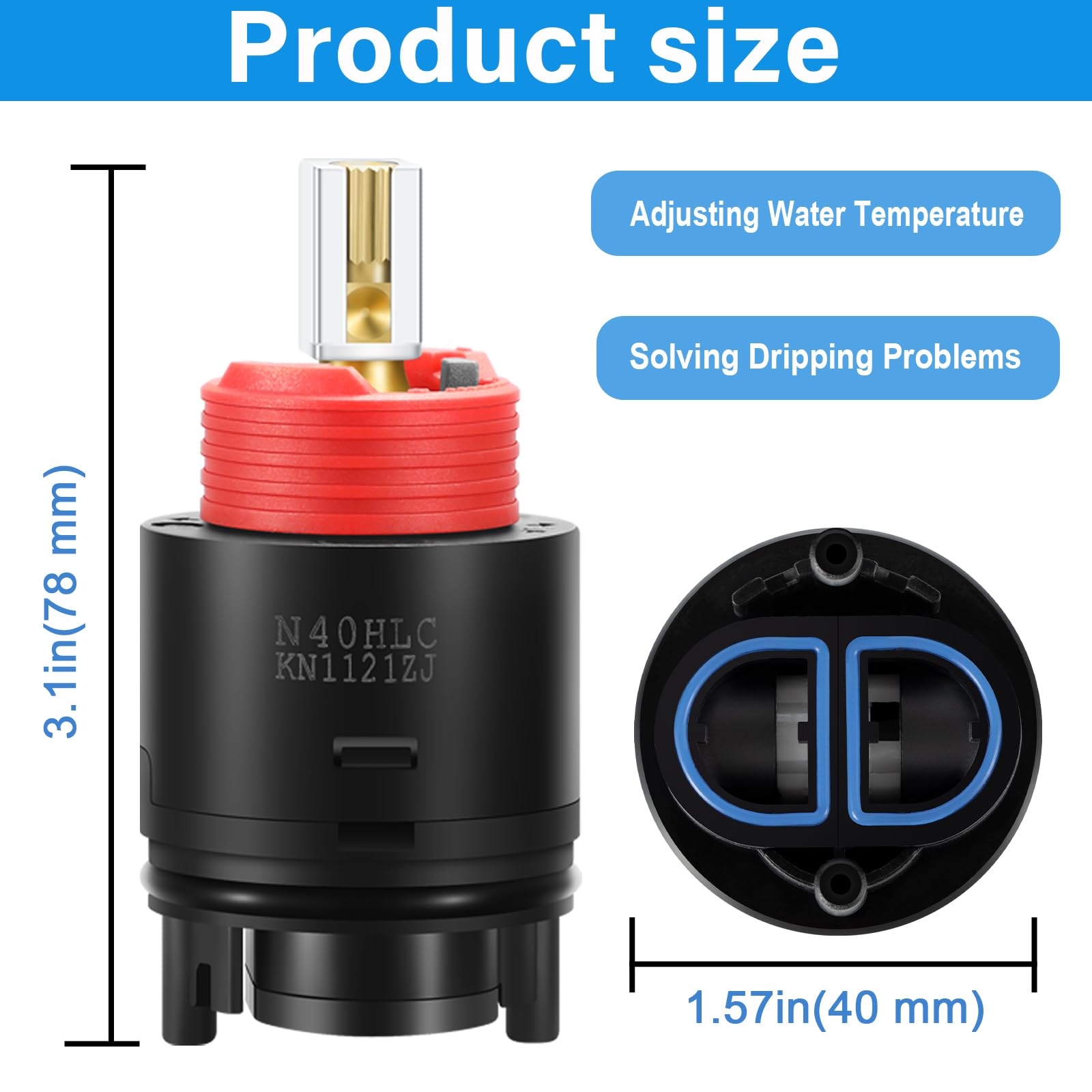 Tanxury N40HLC dimensions 78mm by 40mm for a precise, proper fit.