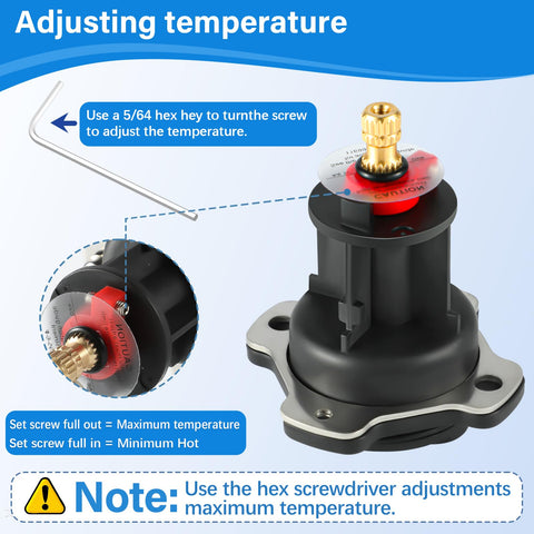 Tanxury pressure balancing unit maintains steady temperature during showers.