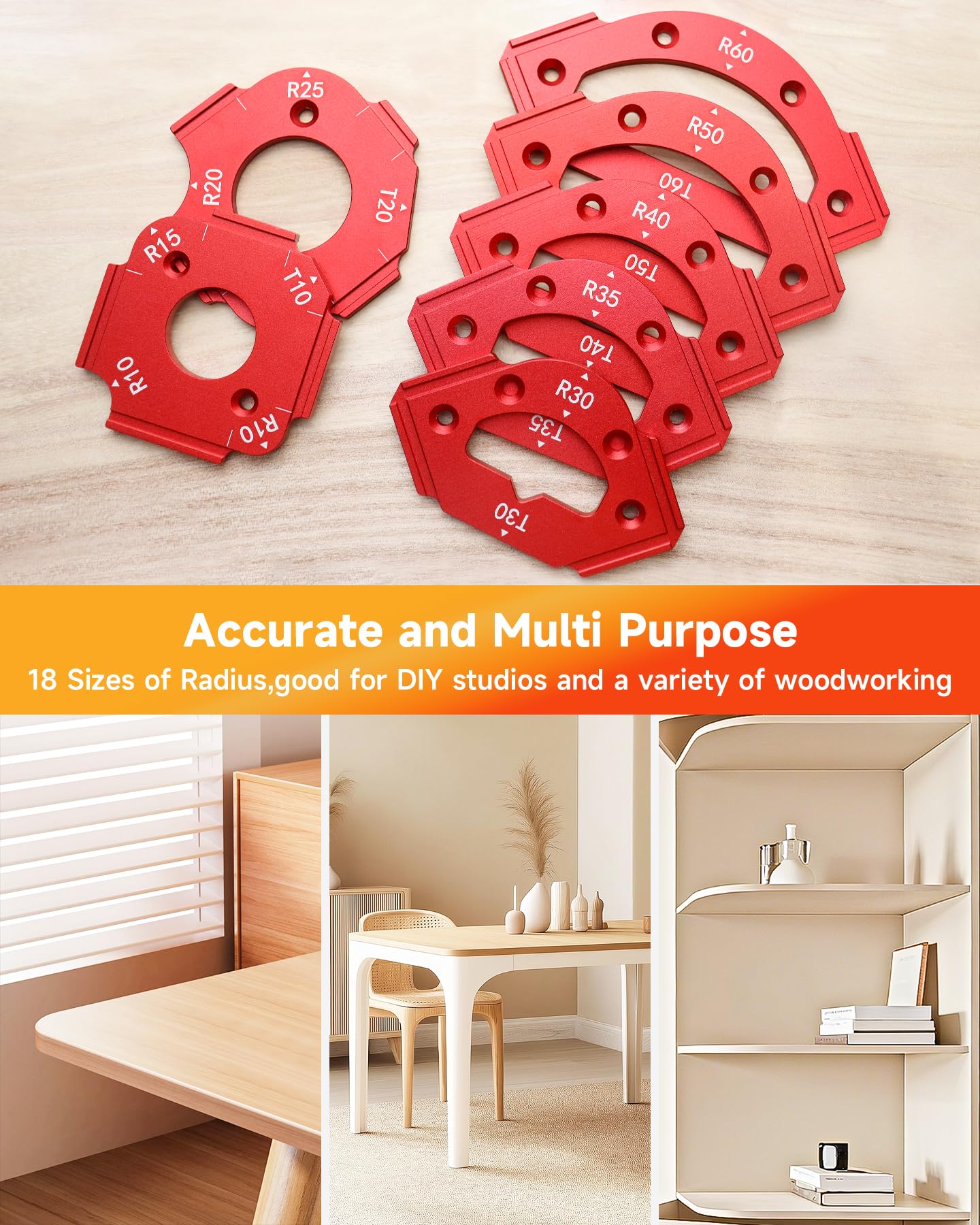 TANYO router radius template compact design for easy storage and transport