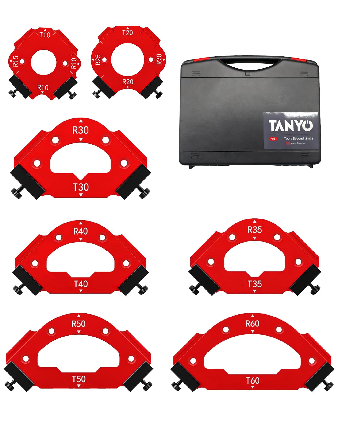 TANYO router radius template outer radius guide for clean corners