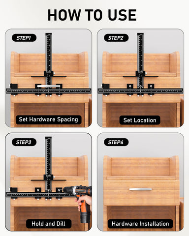 TANYO drilling template for drawers and doors ensuring alignment