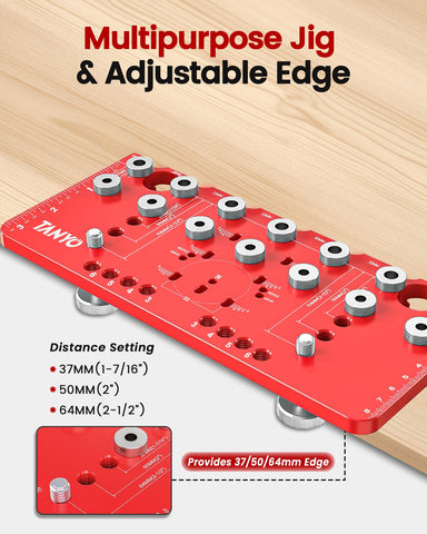 Full metal aluminum cabinet jig built for durability in woodworking.