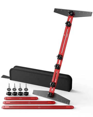 TANYO stair tread template tool demonstrates precise angle adjustment for stair treads