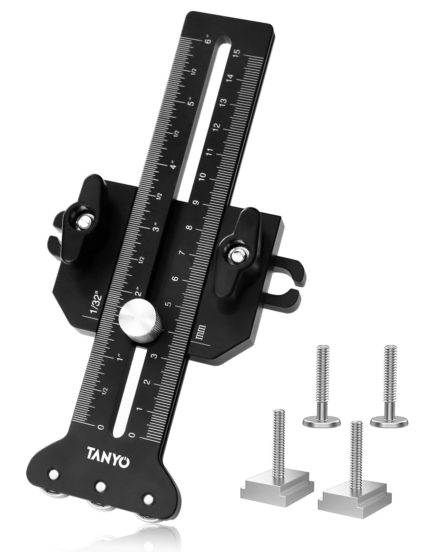 TANYO thin rip jig front view demonstrates repeatable narrow cuts with stable guidance