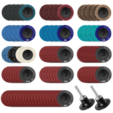 Tanzfrosch 2in sanding discs kit for versatile surface prep on metal and wood